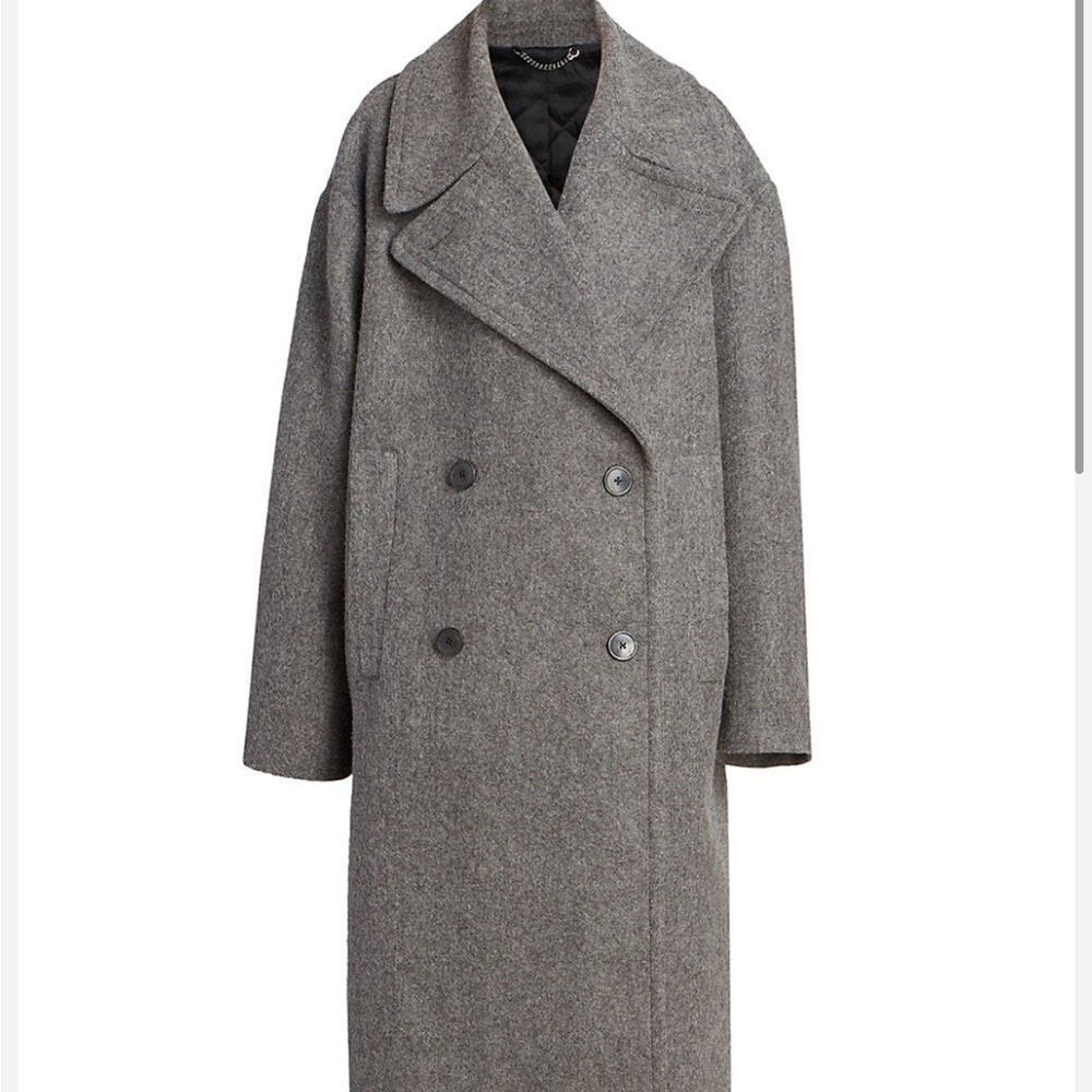 ISO Dries Van Noten grey wool ramson coat xs